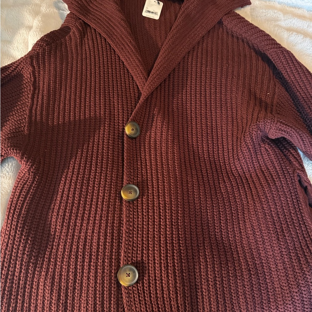 Free People Swim Too Deep Cardigan size XL New with Tags Cinnamon Brown - Picture 13 of 14